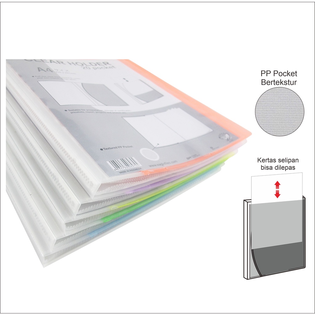 

Dokumen Keeper / Clear Holder / Document Keeper / Display Book 20 Pocket E 313 A EAGLE FILES