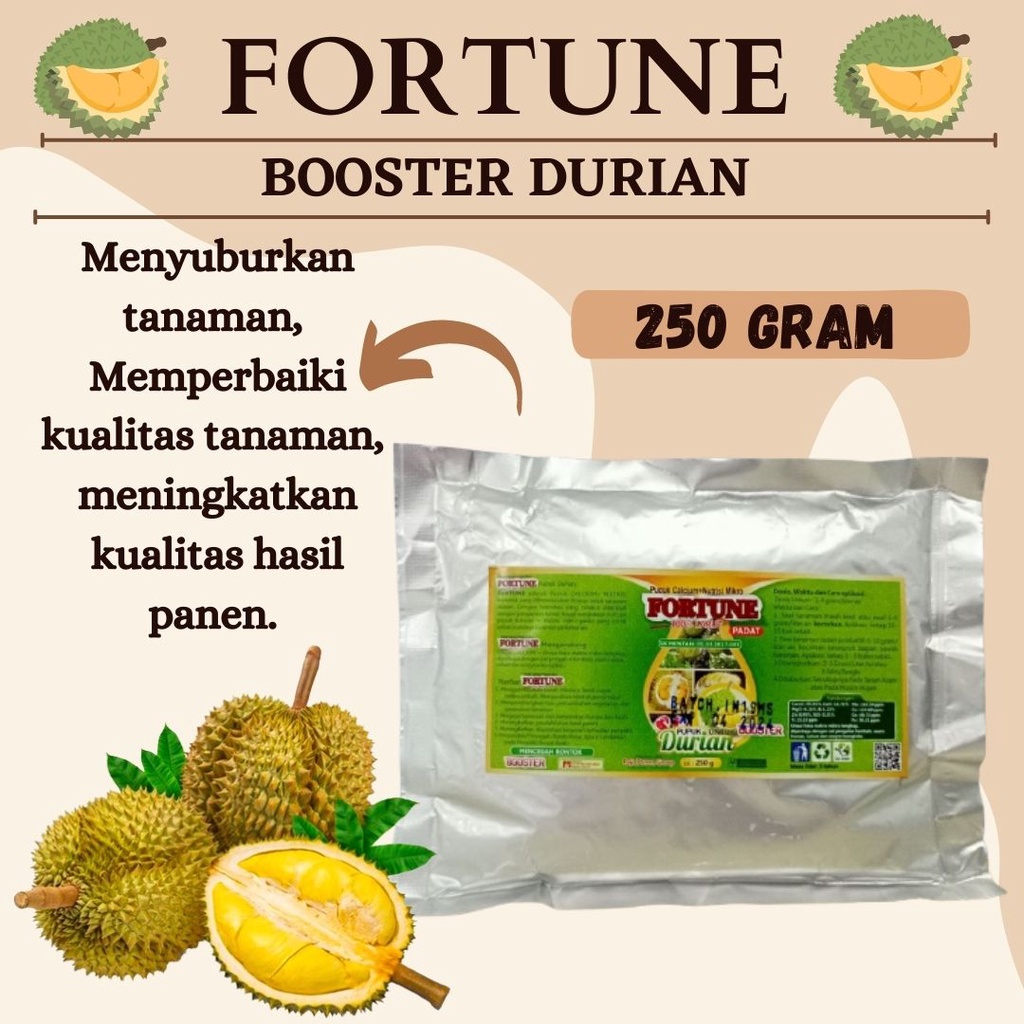 Pupuk Organik FORTUNE DURIAN, Pupuk Durian Agar Berbuah, Pupuk Durian Agar Cepat Buah