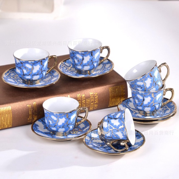 

Promo SUNFILI Cangkir Keramik Set 6 in 1 European Style - XS-1009 - Biru Limited