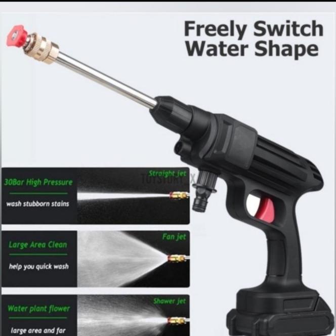 Alat Steam Cuci Motor Mobil Cordless Jet Cleaner Baterai 48V