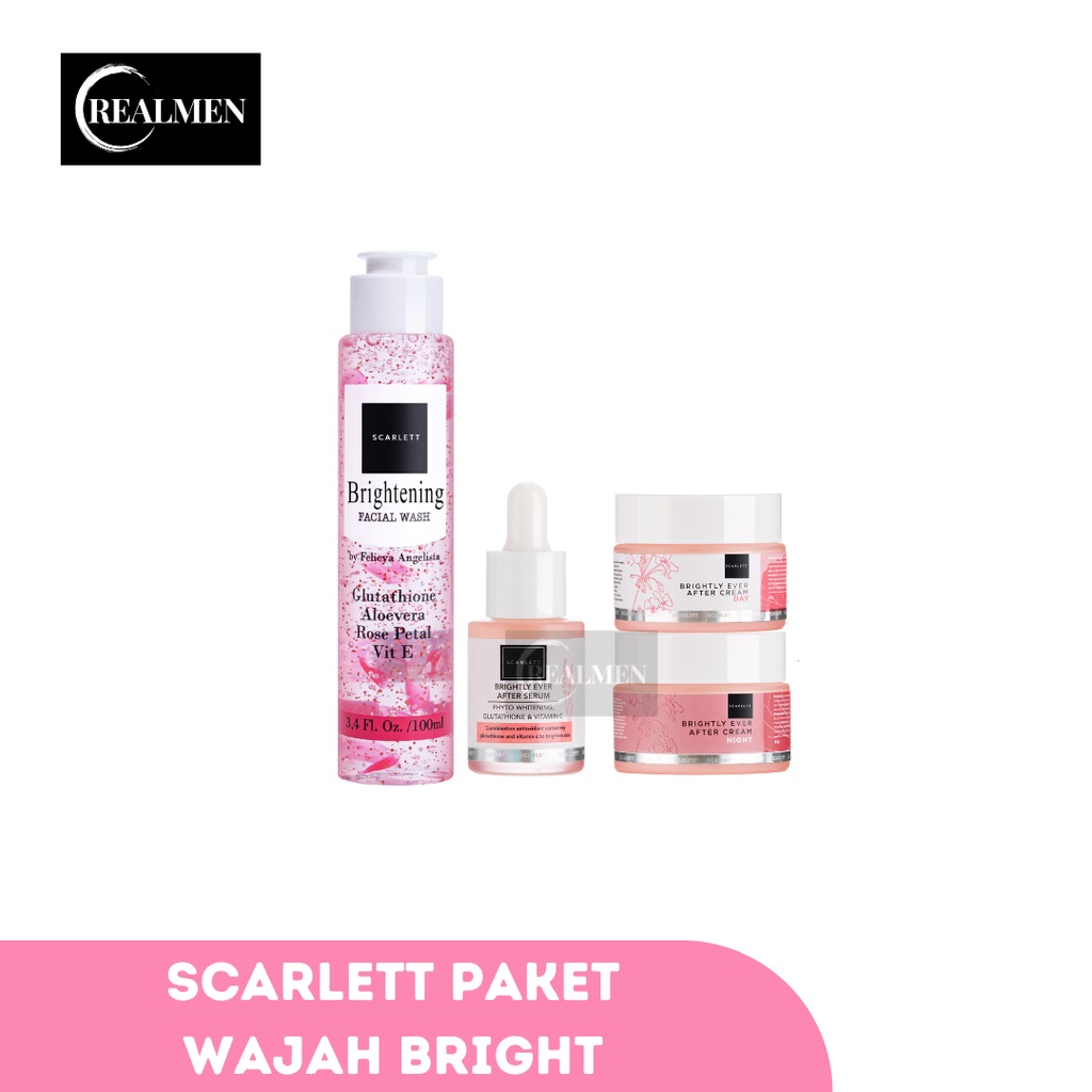 BPOM SCARLETT WHITENING PAKET WAJAH ORIGINAL / PERAWATAN WAJAH SCARLETT isi 4 pcs