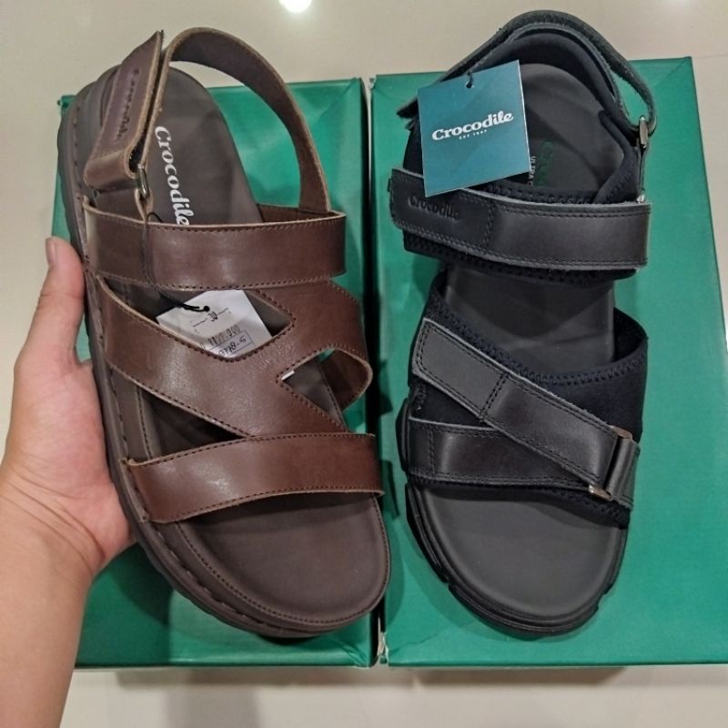 CROCODILE  sepatu sandal kulit pria koleksi terbaru