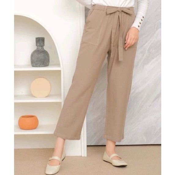 HOT ITEM!! VIONA Linen Pants - CELANA LINEN - CELANA WANITA TERLARIS - KEKINIAN - MUSLIMAH