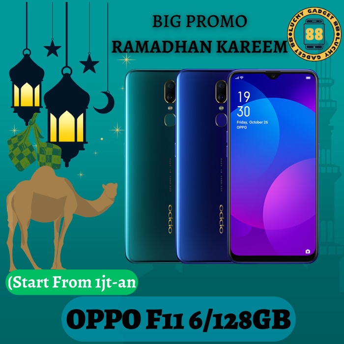OPPO F11 RAM 6/128GB GARANSI 1 TAHUN IMEI KEMENPERIN
