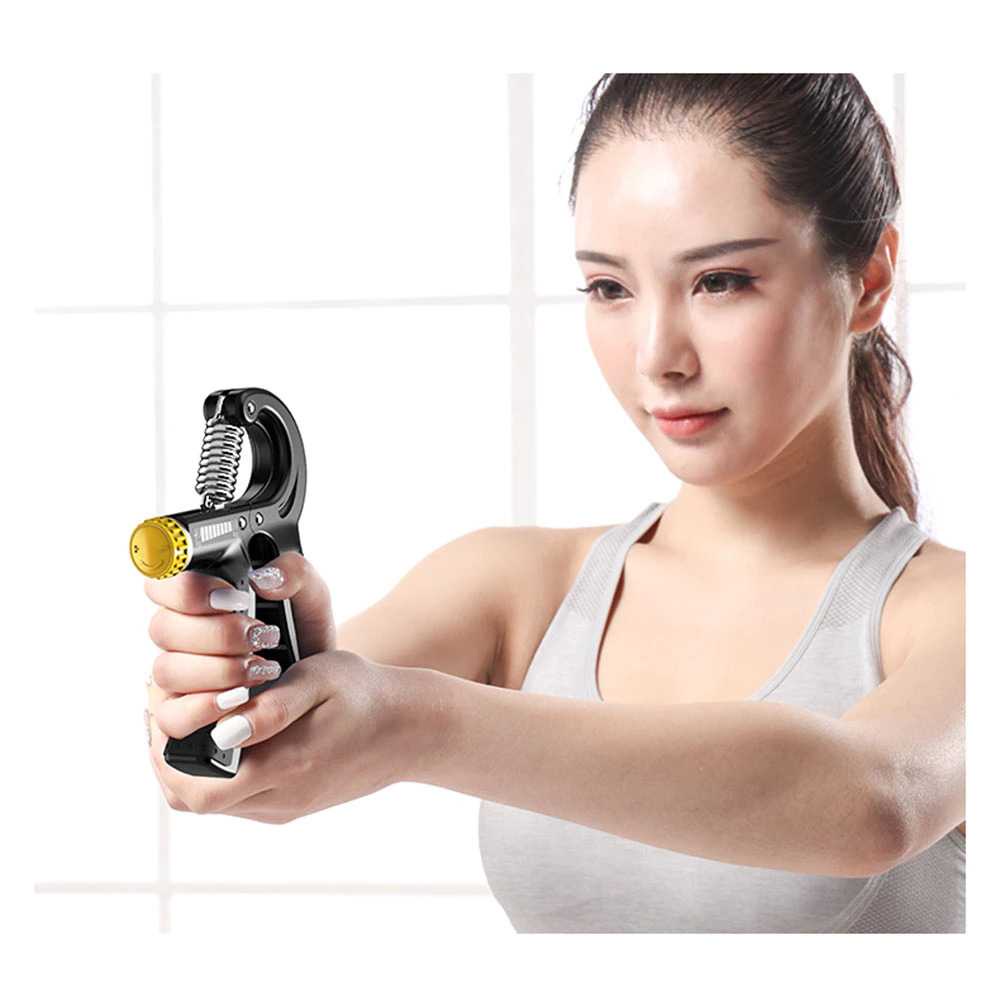 XIMOL Spring Hand Grip Finger Power Strength Mechanical Counting 5in1 - CEG5P Sistem Penghitung Hand grip ini memiliki sistem penghitung mekanikal sehingga Anda dapat melihat berapa kali Anda menekan alat ini.