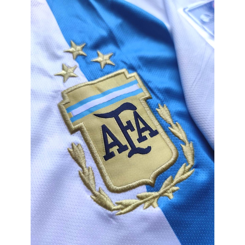 Jersey Baju Bola Argentina Home Bintang 3 Full Patch JUARA Piala Dunia World Cup CHAMPIONS 2022 Grade Ori