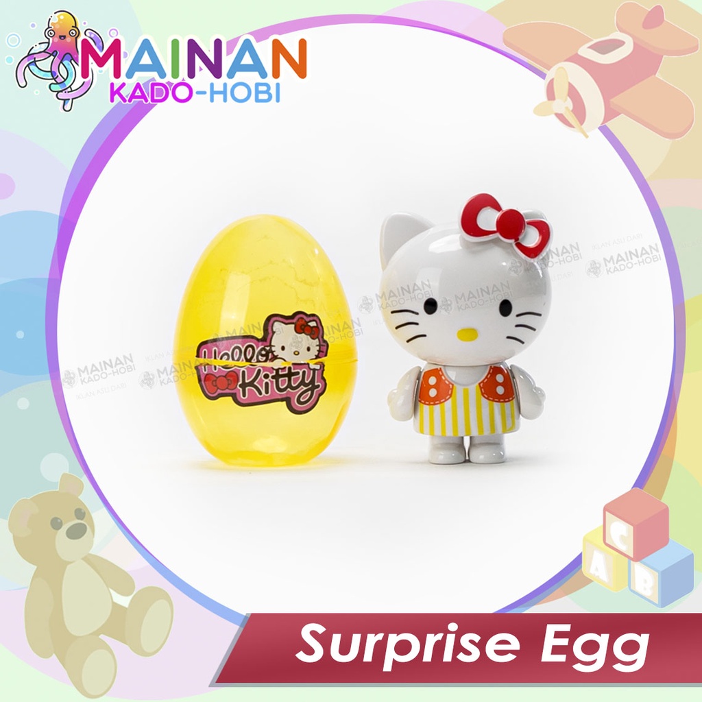 KOLEKSI HADIAH MAINAN ANAK SURPRISE EGG TELUR MOTIF KARAKTER HELLO KITTY