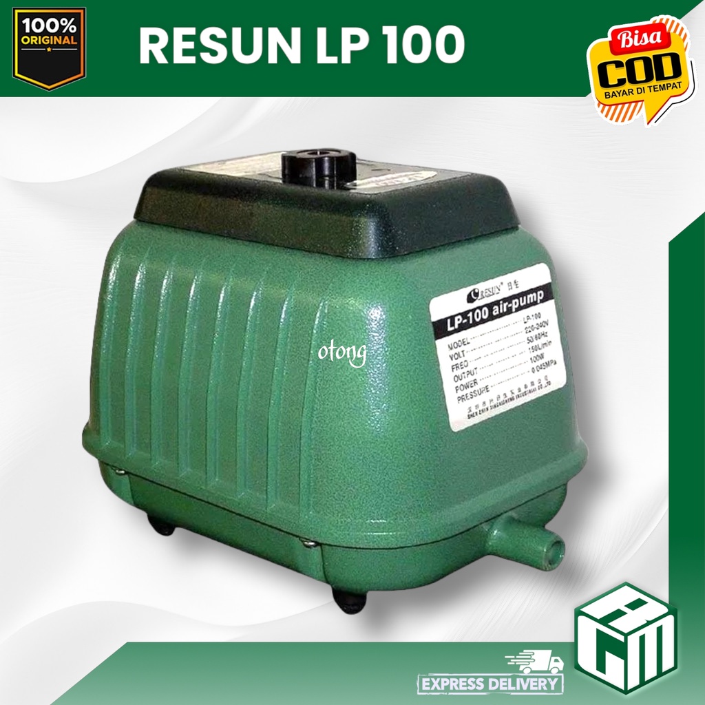 RESUN LP100 LP 100 Air pump aerator mesin pompa udara aquarium kolam