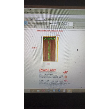 papan nama kayu jati belanda rustic