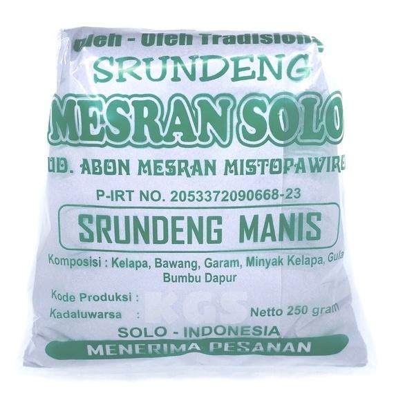 

⚡COD⚡ SERUNDENG SRUNDENG MESRAN SOLO PEDAS MANIS 250 Gr KHAS SOLO