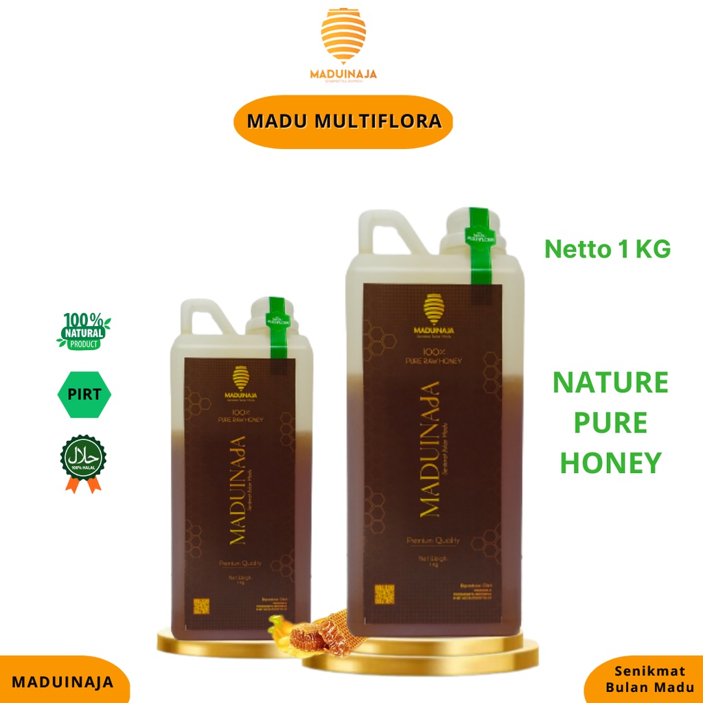 

Madu Murni Asli Multiflora 1 KG Pure Natural Raw Honey 100% Madu Alami - MADUINAJA