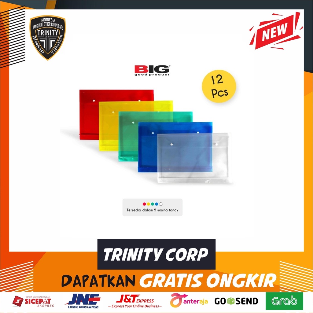

Map Kancing 2 Plastik Transparan F4 Folio MF-8114 12 Pcs per pack