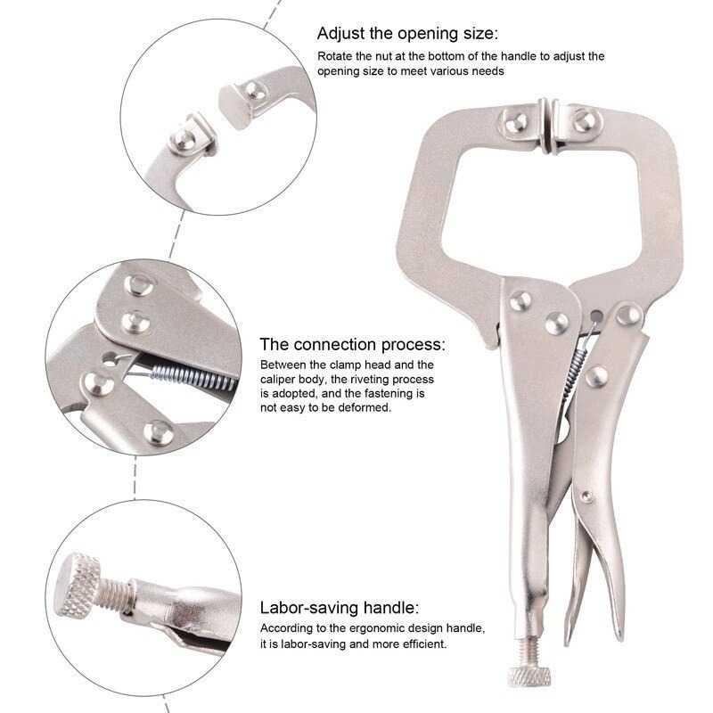 Tang Penjepit Vise Grip Welding Mouth C Clamp 11 Inch - A161 - Silver