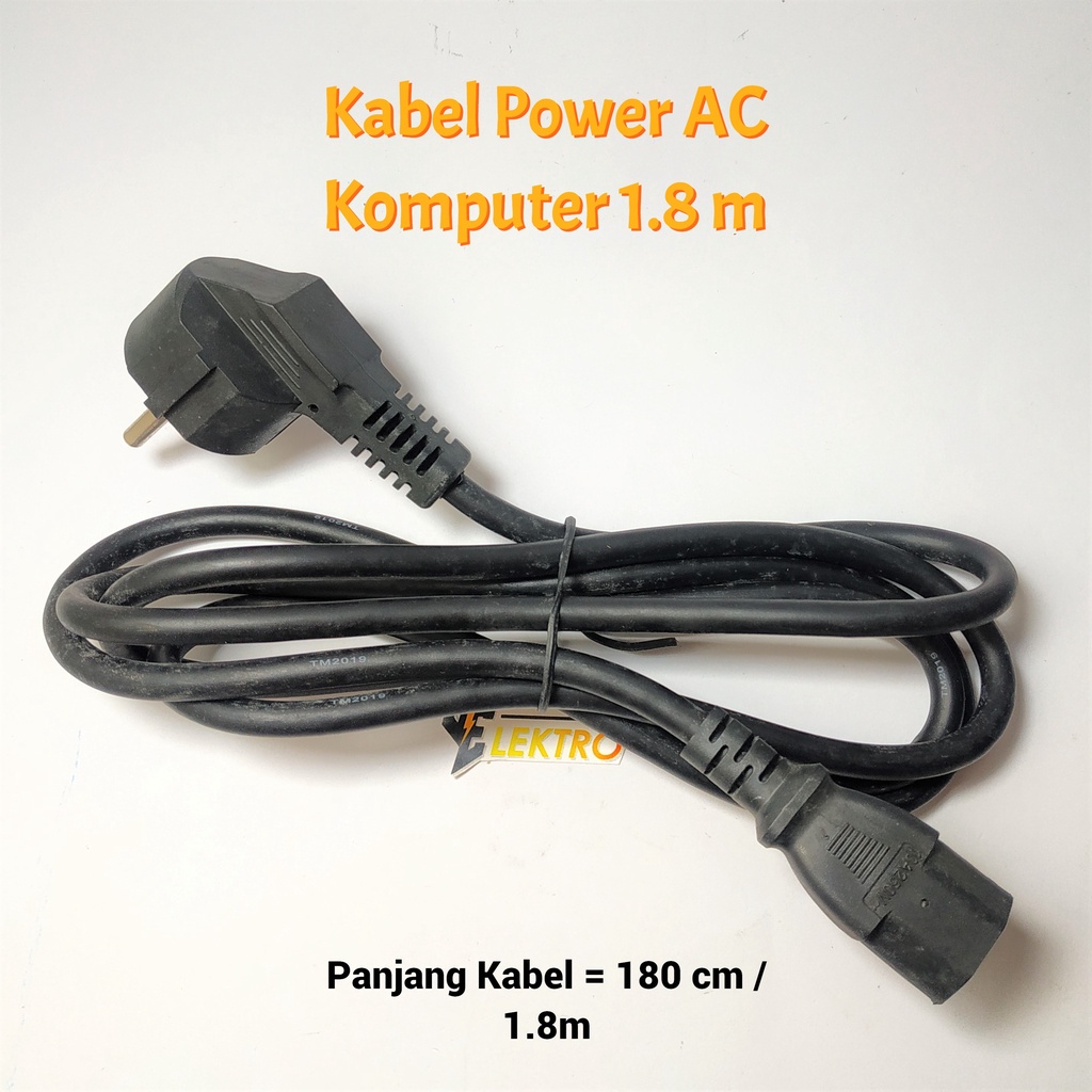 Kabel Power AC Komputer 1.8 Meter