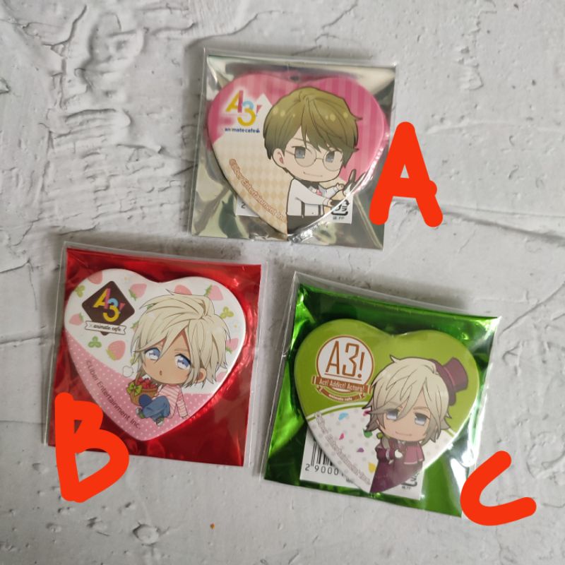 official merch A3 pin badge love citron chikage itsuki