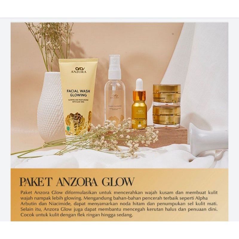 Anzora/Anzora skincare/Skincare anzora/paket wajah anzora skincare/anzora glow/anzora acne