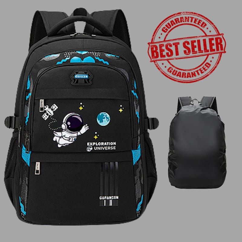 Tas Ransel Astronot Terbaru Tas Ransel Anak Laki laki Sekolah SD SMP Gratis Raincover