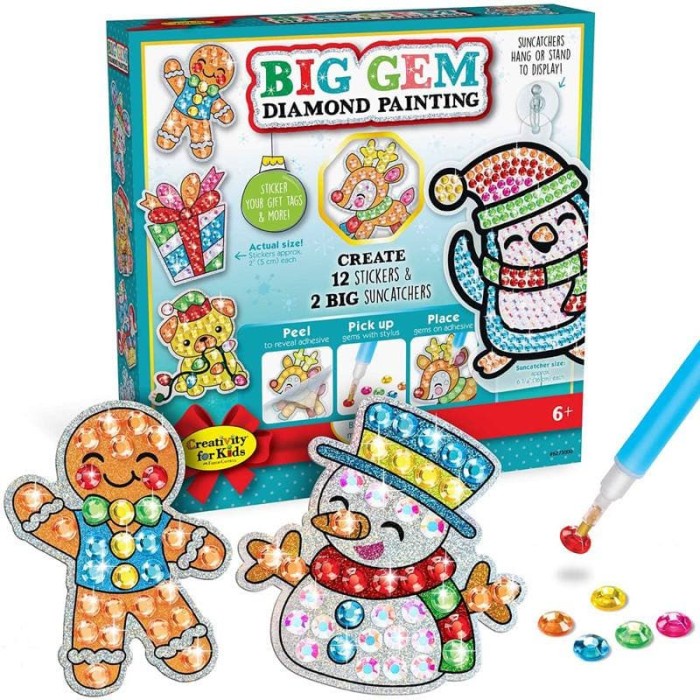 

STK- Mainan Anak Edukasi Kreatif Big GEM DIAMOND Painting DIY Sticker Warna - HOLIDAY