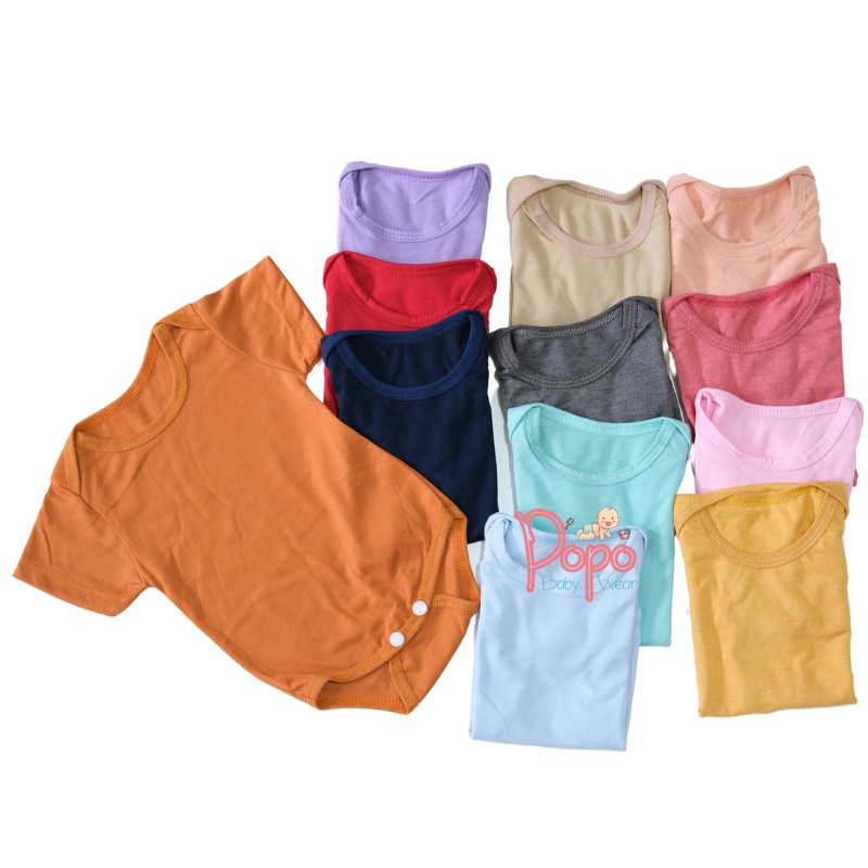 Jumper/jumpsuit/bodysuit bayi polos 3 warna (Bahan Cotton/SNI)