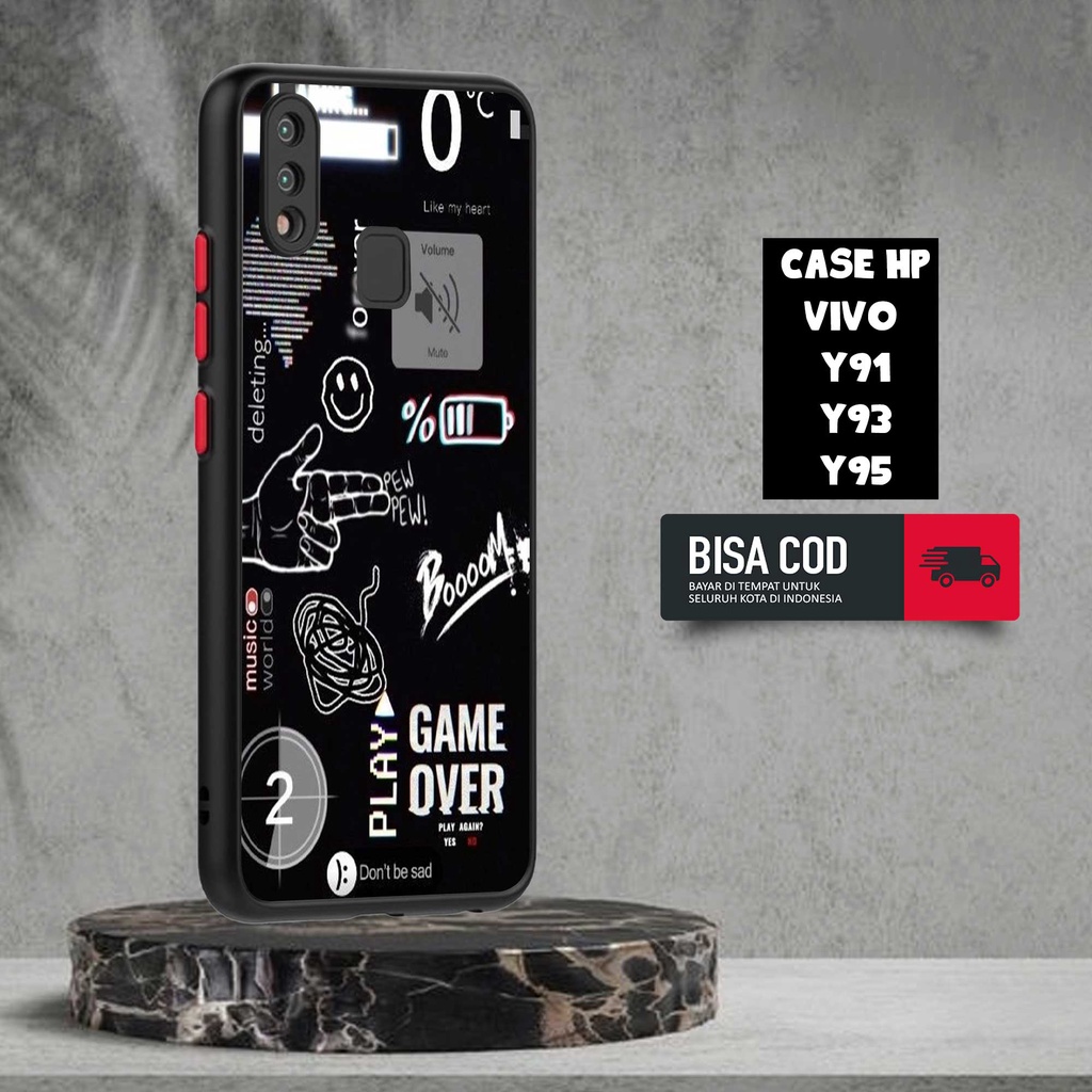 CASE VIVO Y91 / Y93 / Y95 MOTIF [NASA TICKET] TERLARIS CASING VIVO Y91 / Y93 / Y95 BARU DOVE MATTE F