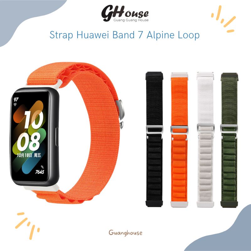 Strap Huawei Band 7 Nilon Loop Strap Huawei Band 8 Alpino Loop Tali Pengganti Huawei Band 8 Bahan Nilon