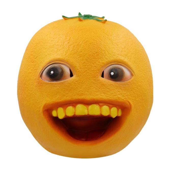Tol-76 Topeng Latex Jeruk Annoying Orange Mask Prank Halloween