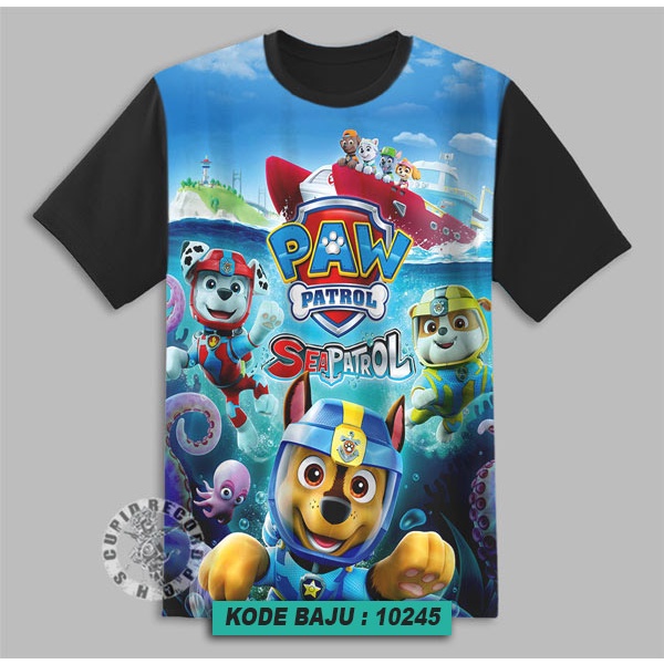 Baju Paw Patrol Kaos Anak Laki Laki Perempuan Pakaian 1 12 Tahun Game Anime 3D 10245
