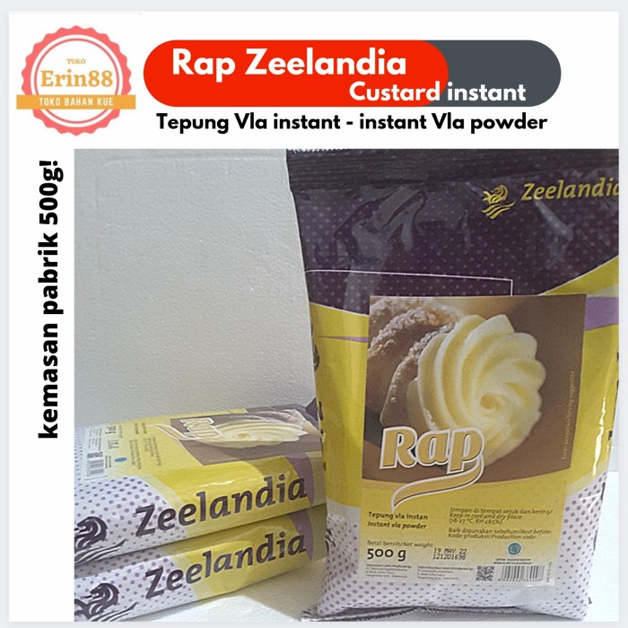 

[Ready Stock]COD Vla Instant Rap Zeelandia|Custard Instant|Tepung Vla Instant 500gr