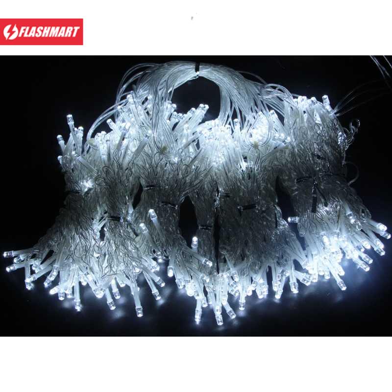 Flashmart Lampu Hias Gorden String Lights 3x3M 300 LED Cool White - 300L