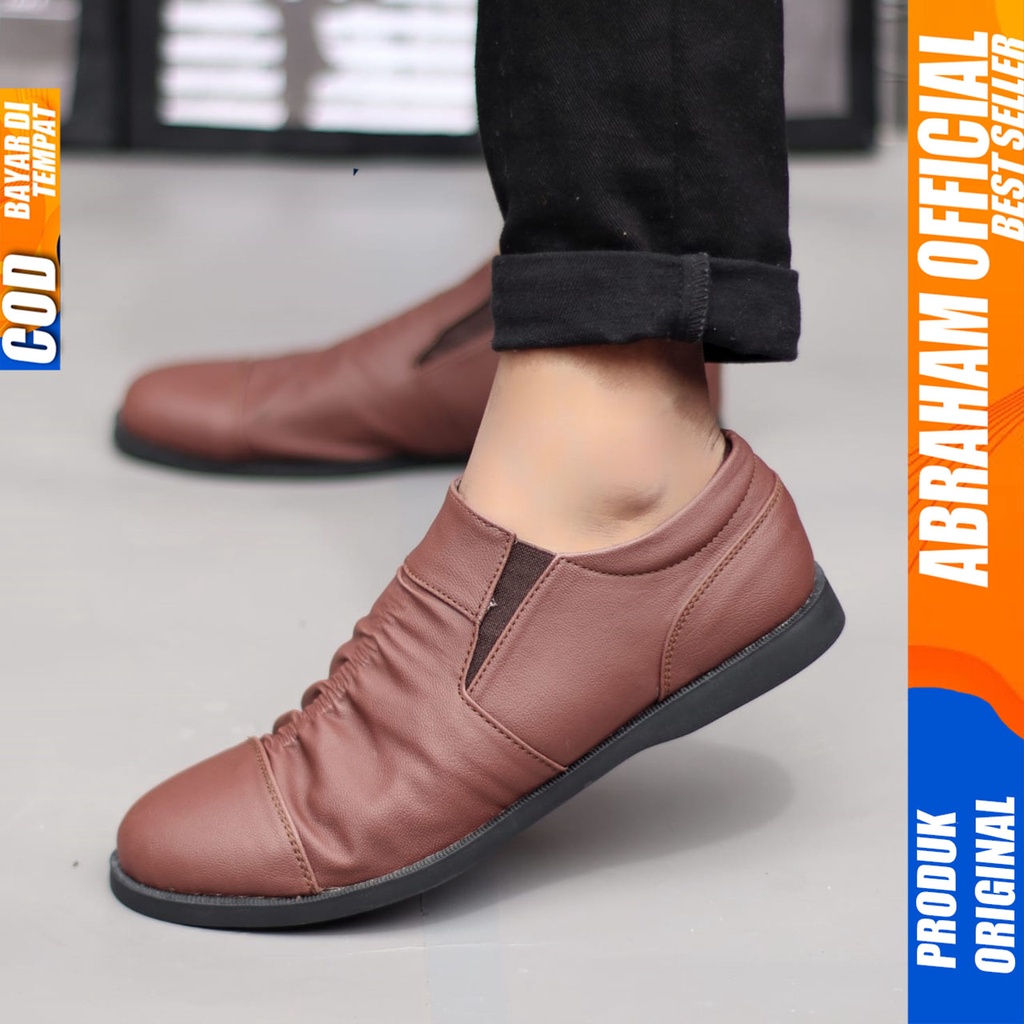 ABRHM x RAST Sepatu Slip On Pria Sepatu Pria Casual Cowo/Cowok Sepatu Kasual Pria Ori Sepatu Kasual Slop Anti Slip Semi Formal Kerja Kuliah Gaya Santai Keren Kekinian Original Murah Terlaris