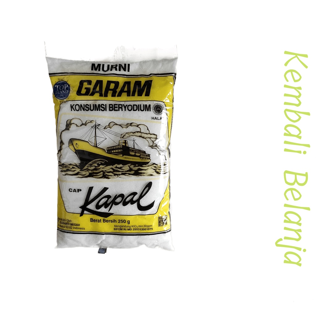 Garam Beryodium Cap Kapal 250 Gram/ Garam Kapal