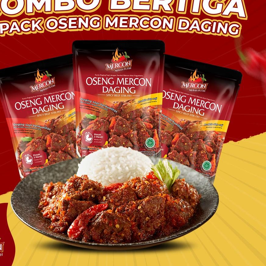 

✰ Mercon Merah Putih - Hemat Combo Bertiga || 3 x Oseng Mercon Daging ✶