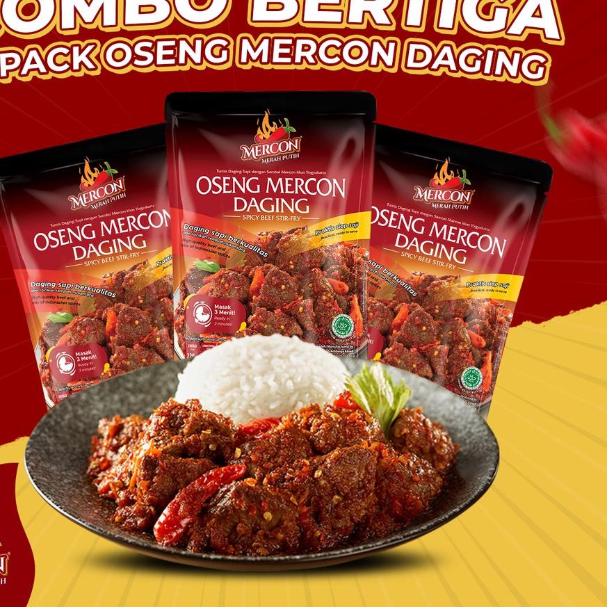 ✰ Mercon Merah Putih - Hemat Combo Bertiga || 3 x Oseng Mercon Daging ✶