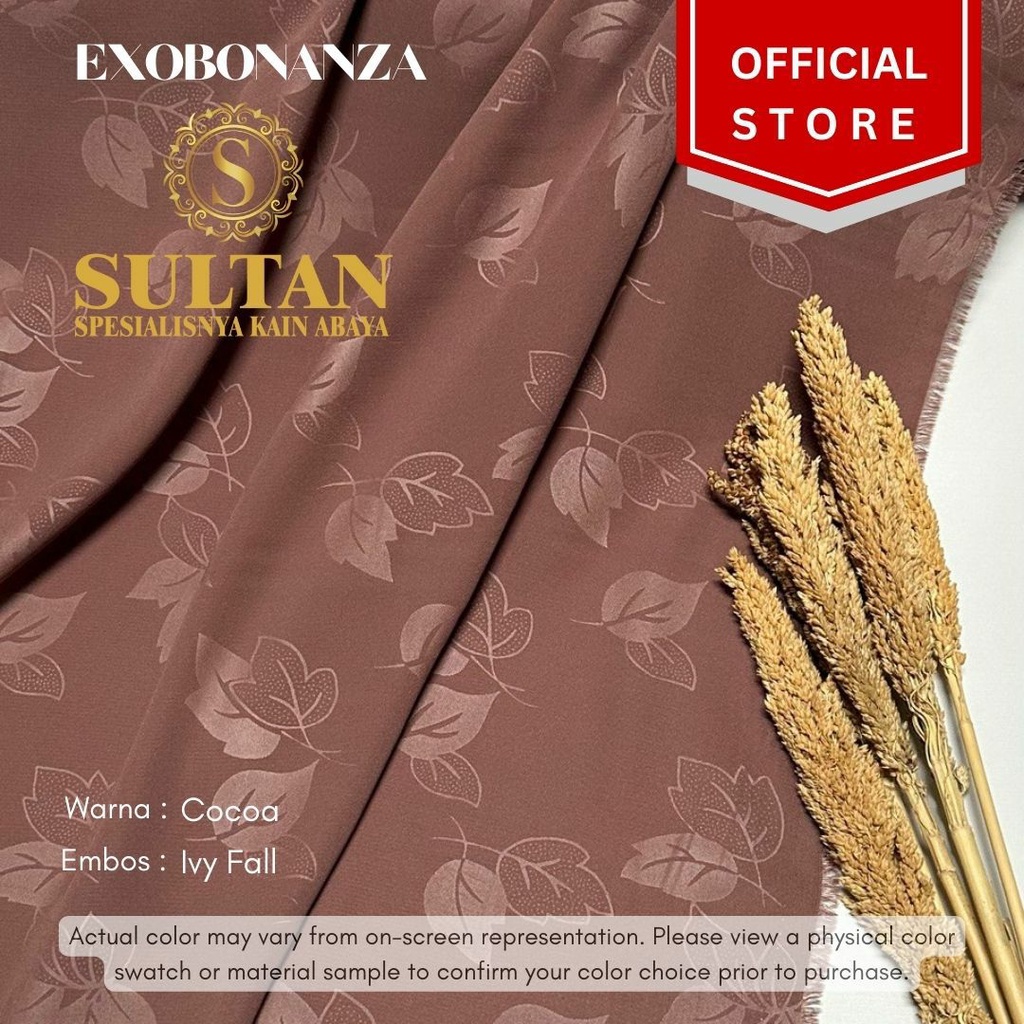 50CM EMBOS IVY FALL EXO BONANZA COCOA KAIN ABAYA SULTAN