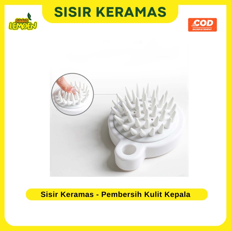 Sisir Keramas Alat Pijat Kepala Silikon / Sisir Keramas Anti Ketombe / Sikat Sisir Pembersih Kulit Kepala