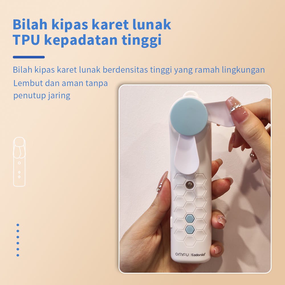 KIPAS ANGIN MINI USB GENGGAM + NANO SPRAY GEMOY DAN MILLENIAL KIPAS ANGIN USB GENGGAM