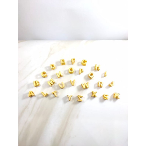LIONTIN/ CHARM KADAR 375/8K BALOK HURUF M - Z