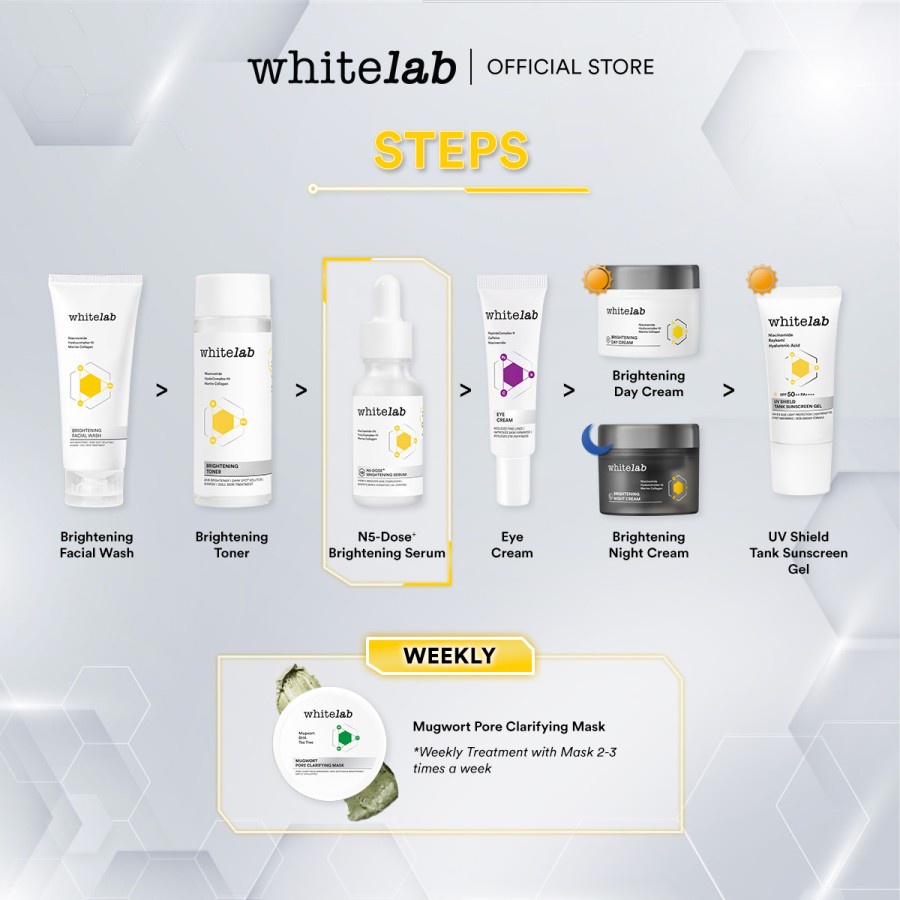 Bisa COD - Whitelab Brightening Booster Serum/ N5-DOSE+ / N10-DOSE+ NIACINAMIDE MARINE COLLAGEN