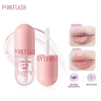 ^ KYRA ^ Pinkflash Care Plus Lip Oil Balm Lipbalm Glossy Pink Flash