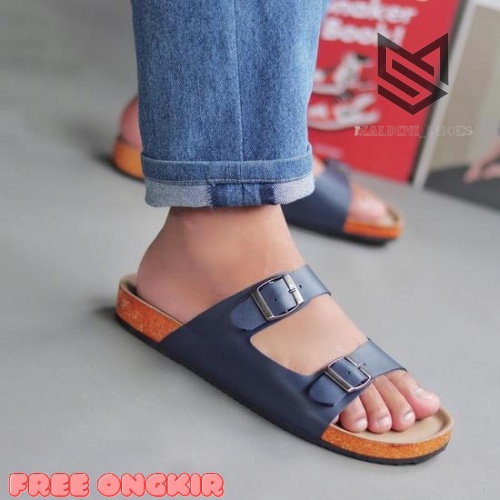 SEPATU SANDAL PUYUH ORIGINAL PRIA WANITA SANDAL CASUAL PRIA KULIT + BOX SENDAL JEPIT SLOP SLIDE PITA 2 TIDAK LICIN SANDAL CARVIL