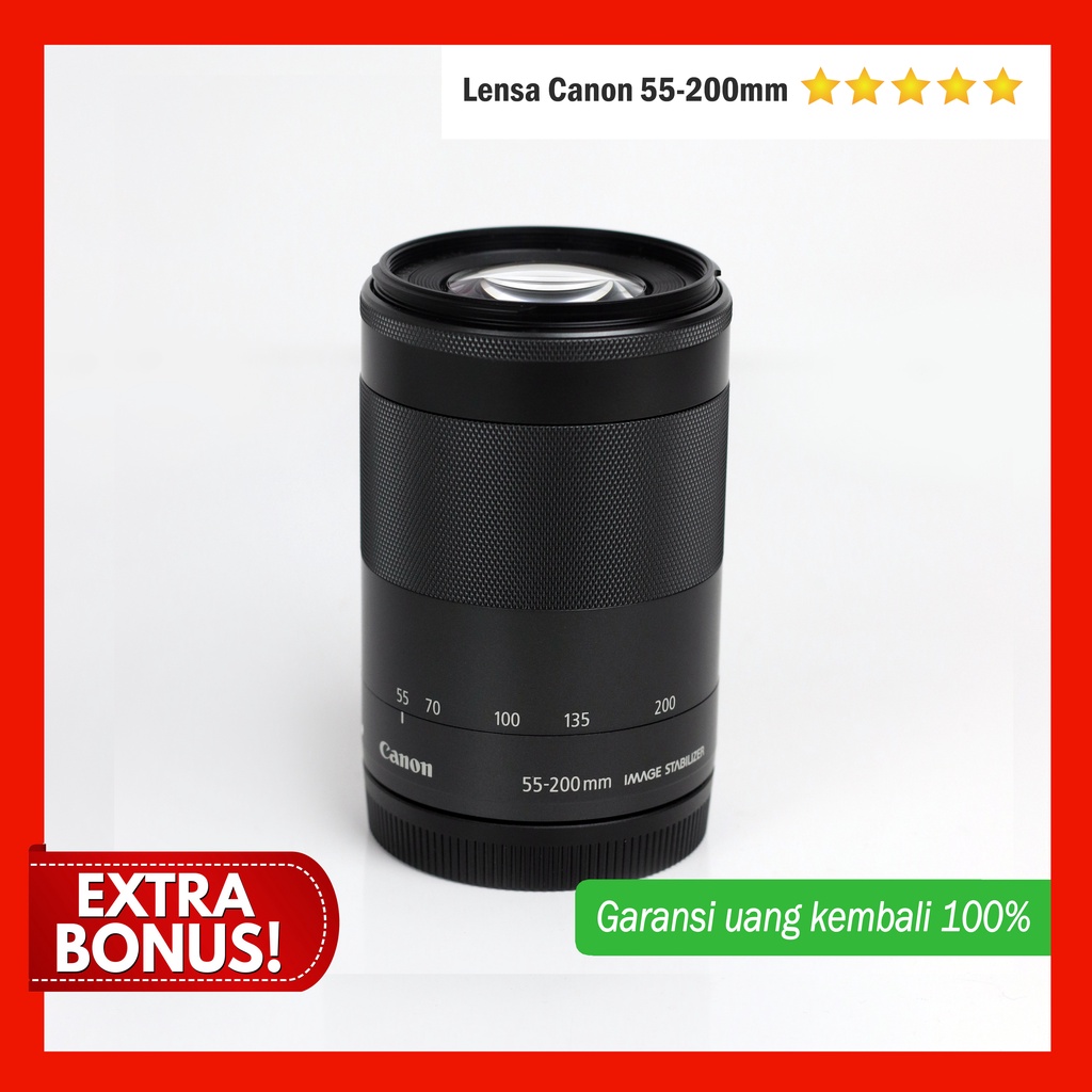 Lensa Tele Canon 55-200mm Efm STM