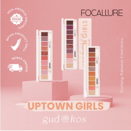 FOCALLURE Uptown Girls 10 Colour Glitter Eyeshdow Pallete FA158