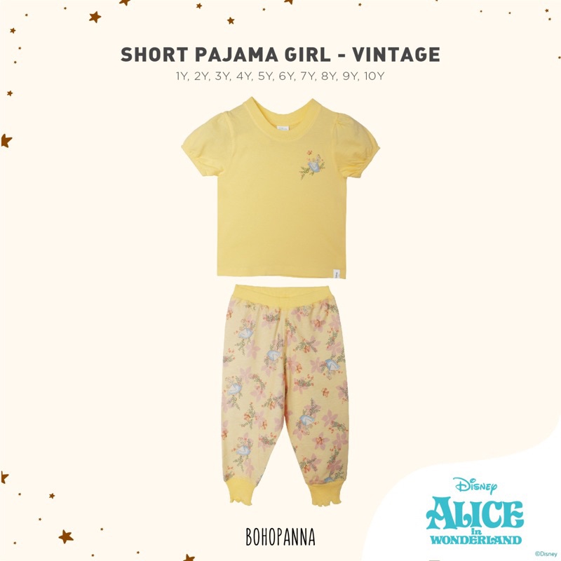 Bohopanna Short Pajama Girl - Alice in Wonderland