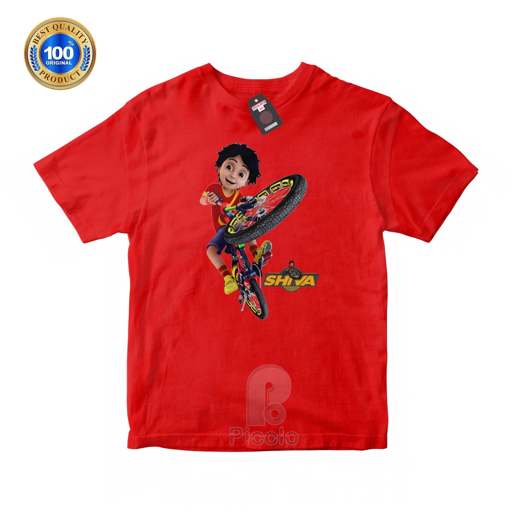 (FREE NAMA) BAJU KAOS ATASAN ANAK MOTIF KARTUN SHIVA UNISEX Bahan COTTUN