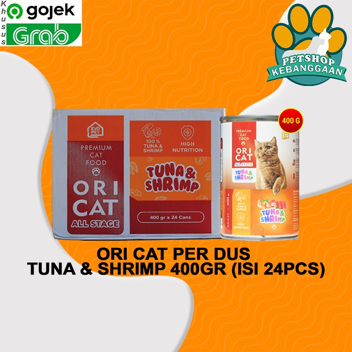 GOSEND Makanan Kucing Basah Ori Cat Kaleng Wet Food Dus 24 PCS 400GR