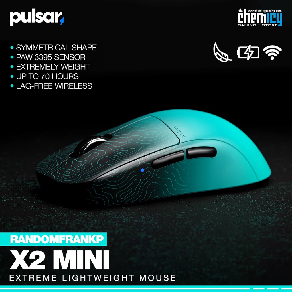 Pulsar X2 Mini RandomFrankP Topaz Lightweight Wireless Gaming Mouse