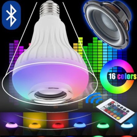 SPEAKER BLUETOOTH LAMPU BOHLAM + REMOT / LAMPU SPEAKER BLUETOOTH / SPEAKER LAMPU