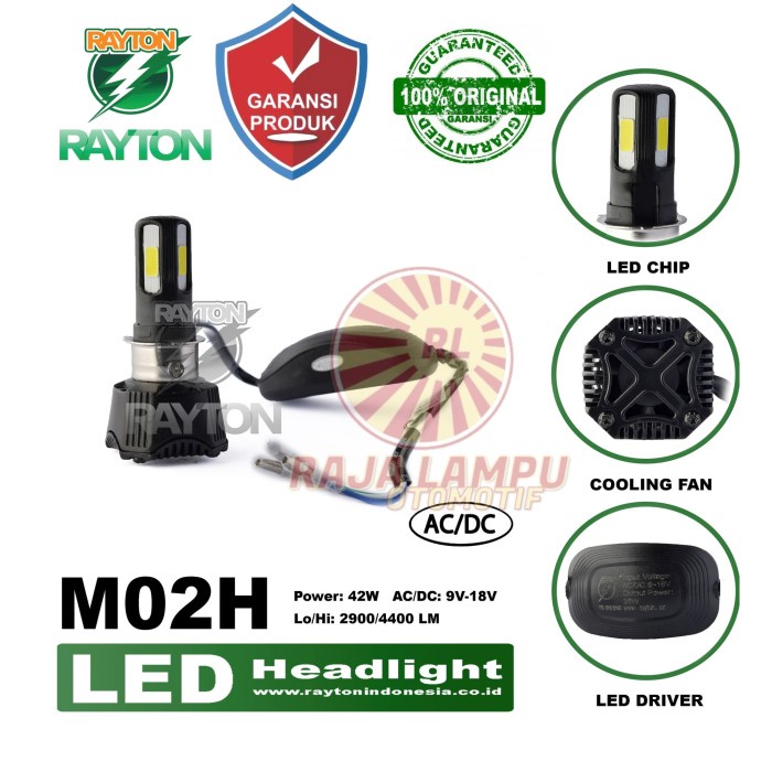LAMPU MOTOR RTD 4 SISI LED M02H LAMPU RTD ORIGINAL RTD LED ORI GARANSI
