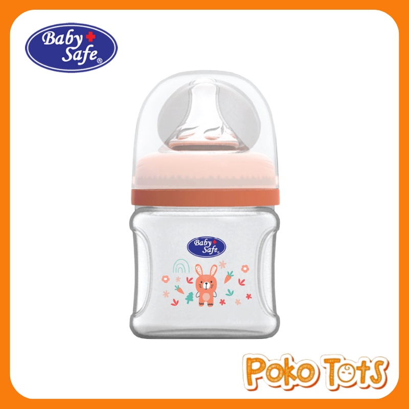 Baby Safe Wide Neck Bottle 120ml Botol Susu Bayi Wideneck Bottle WN07 Baby Safe WHS