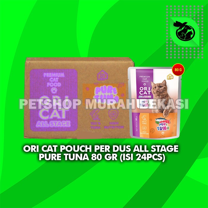 Makanan Basah Kucing Ori Cat Pouch All Stage WetFood Grosir Dus 24Pcs